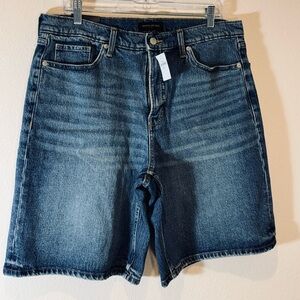 NWT Banana Republic 32/14 High Waist Denim Jean Shorts NWT Dark Wash
